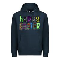 Navy Happy Easter Premium Hoodie - CowhideDigitalArt