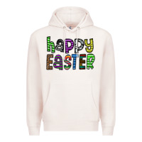 Pale Pink Happy Easter Premium Hoodie - CowhideDigitalArt
