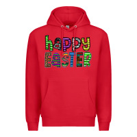 Red Happy Easter Premium Hoodie - CowhideDigitalArt