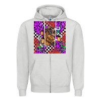 Dove Grey halloween horse Zipper Hoodie - BarkalooDesign
