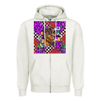 Oatmeal Heather halloween horse Zipper Hoodie - BarkalooDesign