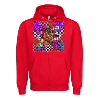 Red halloween horse Zipper Hoodie - BarkalooDesign