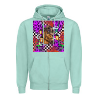 Seafoam halloween horse Zipper Hoodie - BarkalooDesign