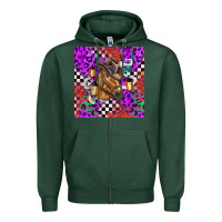 Sports Green halloween horse Zipper Hoodie - BarkalooDesign