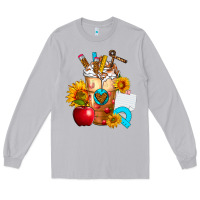 Moon Dust teacher cold drink frappe with sunflowers Long Sleeve Tee - FaDigitalArtStudio