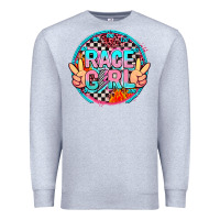 Heather Grey race girl Premium Sweatshirt - AdoDesignShop