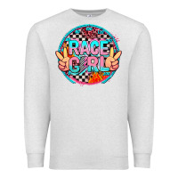 Oatmeal Heather race girl Premium Sweatshirt - AdoDesignShop