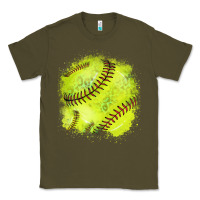 Army Green Softball background Classic Tee - HowdyJamesFarm
