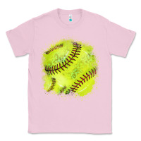 Bubblegum Pink Softball background Classic Tee - HowdyJamesFarm