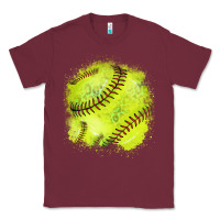 Burgundy Softball background Classic Tee - HowdyJamesFarm