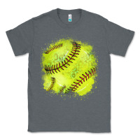Charcoal Heather Softball background Classic Tee - HowdyJamesFarm