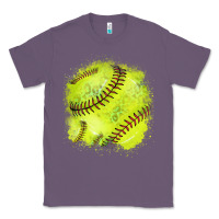Lavender Softball background Classic Tee - HowdyJamesFarm