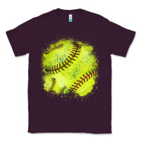 Plum Softball background Classic Tee - HowdyJamesFarm