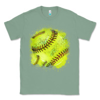 Sage Softball background Classic Tee - HowdyJamesFarm