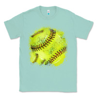 Seafoam Softball background Classic Tee - HowdyJamesFarm