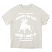 Cream Taurus Horoscope Heavy Core Tee - Bettercallsaul