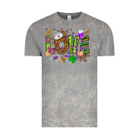 Cloud Rock Mardi Gras love Nurse Vintage Tee - HowdyJamesFarm