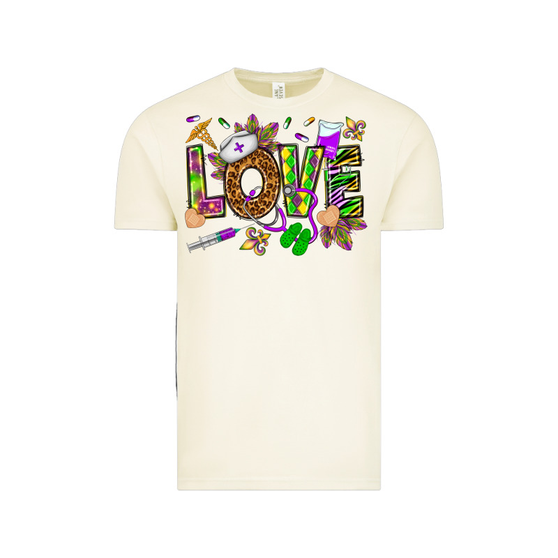 Mardi Gras Love Nurse Vintage Tee by HowdyJamesFarm | Teevron