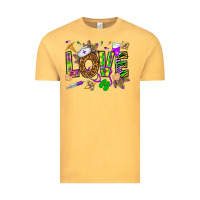 Vintage Mustard Mardi Gras love Nurse Vintage Tee - HowdyJamesFarm