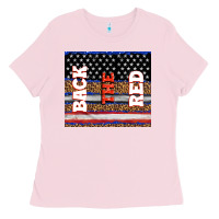 Bubblegum Pink America back the red Ladies Tee - TumblerDesignByShophia