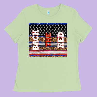 America Back The Red Ladies Tee Designed By Tumblerdesignbyshophia