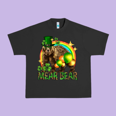 St. Patrick's Day Mear Bear Urban Heavy Tee Designed By Howdyjamesfarm