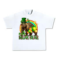 White St. Patrick's Day mear bear Urban Heavy Tee - HowdyJamesFarm