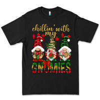 Black Chillin' with my gnomes Premium Tee - NancyCooperArtShop