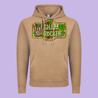 Shamrockin' St. Patrick's Day Vintage Hoodie Designed By Oliviacreatesart