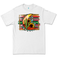 White turquoise desert moon serape background Premium Tee - Jasminsmagicworld