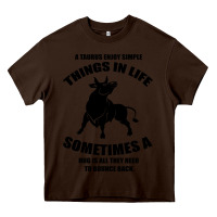 Chocolate Brown Taurus Horoscope Heavy Core Tee - Bettercallsaul