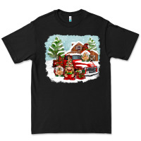 Black Christmas gnomes with red truck Premium Tee - NancyCooperArtShop