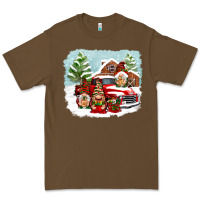 Cacao Christmas gnomes with red truck Premium Tee - NancyCooperArtShop