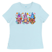 Baby Blue Easter gnomies Easter Day Ladies Tee - HowdyJamesFarm