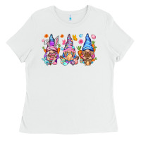 White Easter gnomies Easter Day Ladies Tee - HowdyJamesFarm