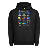 Pigment Black god says i am autism Urban Hoodie - JahusDesignShop