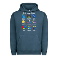Pigment Midnight Navy god says i am autism Urban Hoodie - JahusDesignShop
