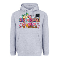 Heather Grey school vibes Heavyweight Hoodie - AdoDesignShop