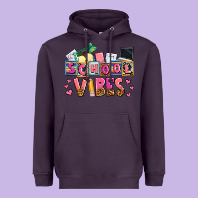 School Vibes Heavyweight Hoodie Designed By Adodesignshop