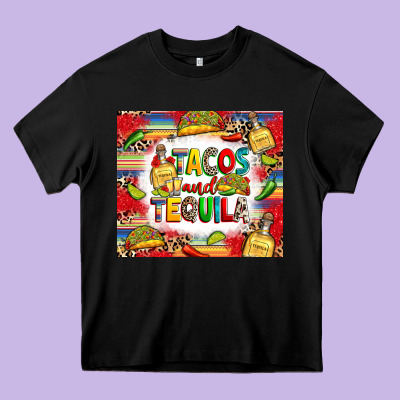 Tacos And Tequila Heavy Core Tee Designed By Ranaportraitstore