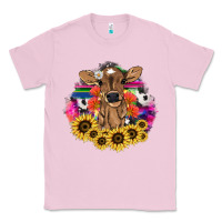 Bubblegum Pink Baby Cow flower Classic Tee - HowdyJamesFarm