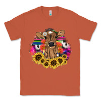 Copper Baby Cow flower Classic Tee - HowdyJamesFarm