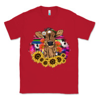 Red Baby Cow flower Classic Tee - HowdyJamesFarm
