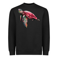 Black sea turtle pink glitter Heavyweight Sweatshirt - Artiststas