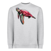 Sea Turtle Pink Glitter Heavyweight Sweatshirt | Teevron