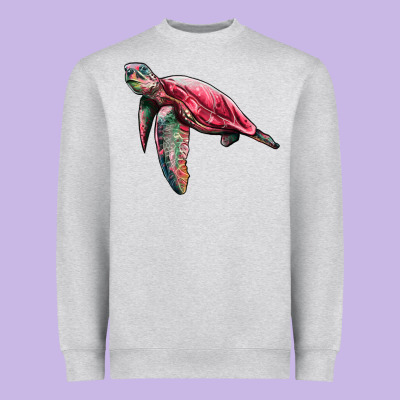 Sea Turtle Pink Glitter Heavyweight Sweatshirt Designed By Artiststas
