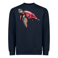 Navy sea turtle pink glitter Heavyweight Sweatshirt - Artiststas