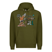Army Green Happy Easter Y'all Premium Hoodie - CowhideDigitalArt