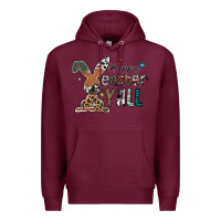 Burgundy Happy Easter Y'all Premium Hoodie - CowhideDigitalArt