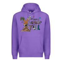 Purple Happy Easter Y'all Premium Hoodie - CowhideDigitalArt